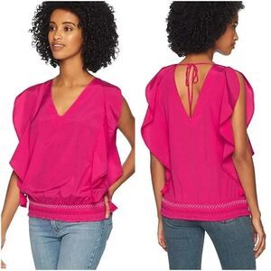 Trina turk cancun smocked top XS